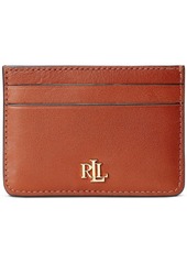 Ralph Lauren Women's Full-Grain Leather Small Slim Card Case - Red