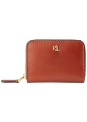 Ralph Lauren Women's Full-Grain Leather Small Zip Continental Wallet - Black