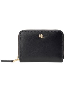 Ralph Lauren Women's Full-Grain Leather Small Zip Continental Wallet - Black