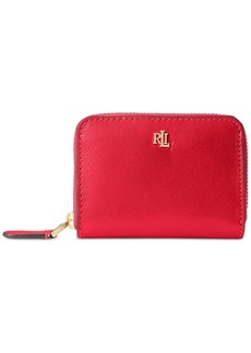 Ralph Lauren Women's Full-Grain Leather Small Zip Continental Wallet - Red