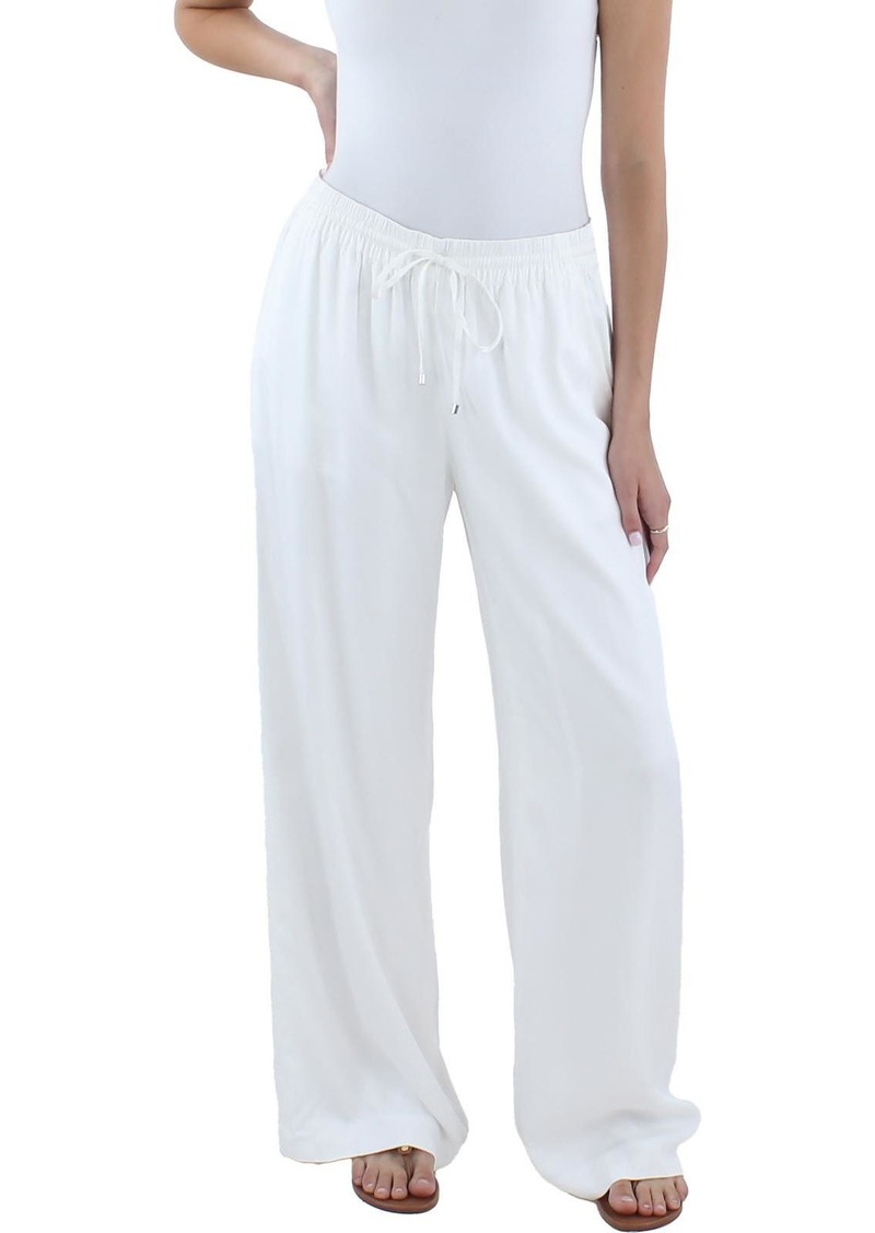 Ralph Lauren Womens High Rise Stretch Wide Leg Pants