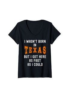 Ralph Lauren Womens I Wasn't Born in Texas But I Got Here as Fast as I Could V-Neck T-Shirt