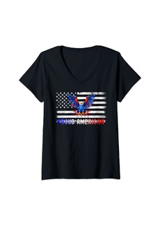 Ralph Lauren Womens Proud To Be An American V-Neck T-Shirt