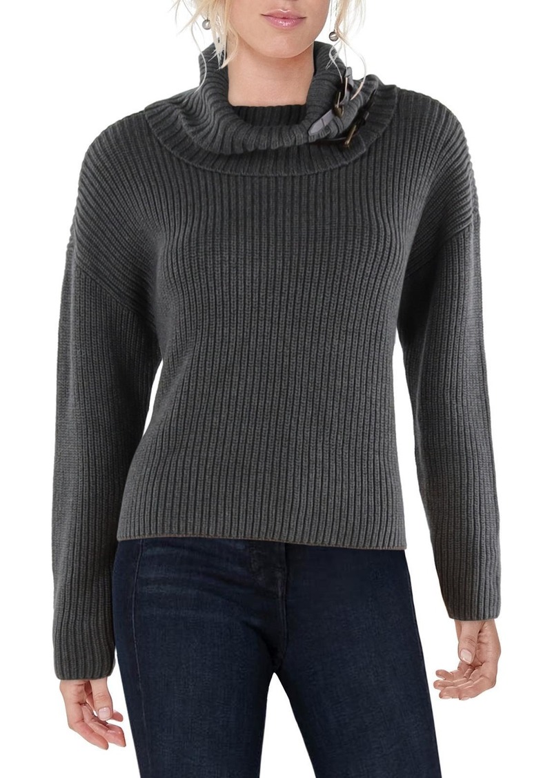 Ralph Lauren Womens Ribbed Turtleneck Pullover Sweater