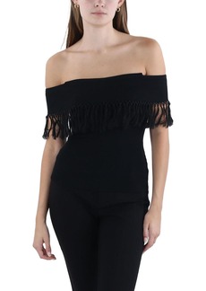 Ralph Lauren Womens Roll Neck Embellished Off The Shoulder