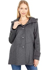 Ralph Lauren Wool A-Line Reefer Coat with Removable Hood