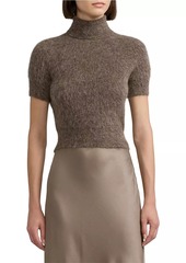 Ralph Lauren Wool-Blend Turtleneck Short-Sleeve Sweater