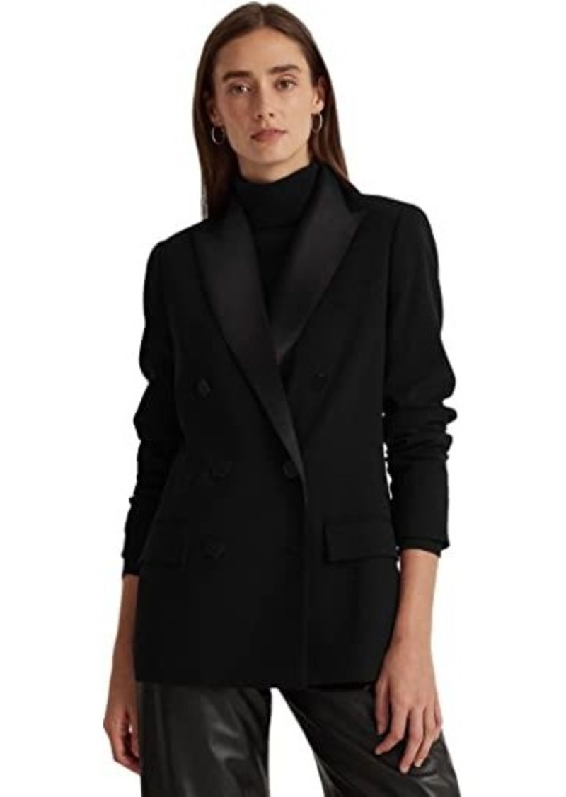 Ralph Lauren Wool Crepe Double-Breasted Blazer