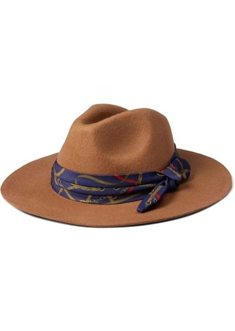 Ralph Lauren Wool Fedora with Fabric Tie Band