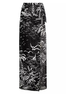Ralph Lauren Yazmin Deco Beach Silk Pants