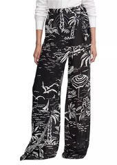 Ralph Lauren Yazmin Deco Beach Silk Pants