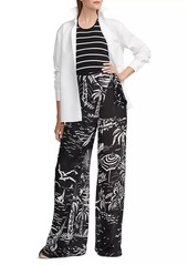 Ralph Lauren Yazmin Deco Beach Silk Pants