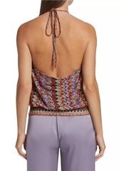 Ramy Brook Adda Open-Knit Zig-Zag Tank Top