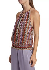 Ramy Brook Adda Open-Knit Zig-Zag Tank Top