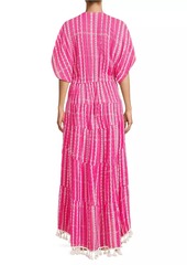 Ramy Brook Addaline Metallic Striped Caftan