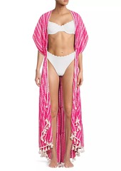 Ramy Brook Addaline Metallic Striped Caftan