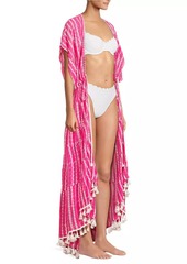 Ramy Brook Addaline Metallic Striped Caftan