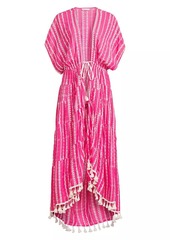 Ramy Brook Addaline Metallic Striped Caftan