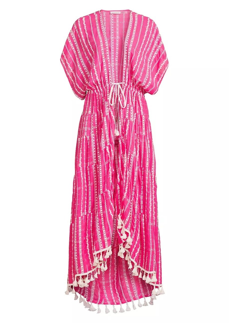 Ramy Brook Addaline Metallic Striped Caftan