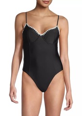 Ramy Brook Addisyn Whipstitch One-Piece Swimsuit