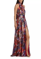 Ramy Brook Ainsley Floral Halter Maxi Dress