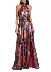 Ramy Brook Ainsley Floral Halter Maxi Dress