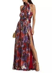 Ramy Brook Ainsley Floral Halter Maxi Dress