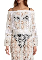 Ramy Brook Aiyana Guipure Lace Crop Top