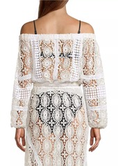 Ramy Brook Aiyana Guipure Lace Crop Top