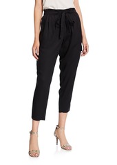 Ramy Brook Allyn Pleated Paperbag Cropped Pants