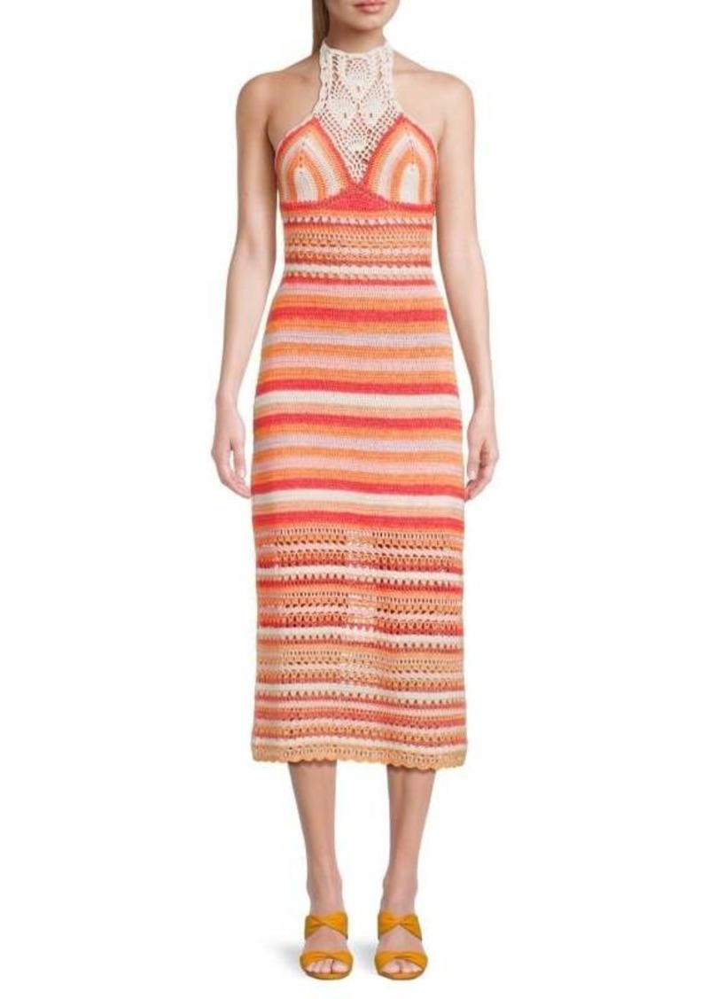 Ramy Brook Amal Crochet Midi Dress