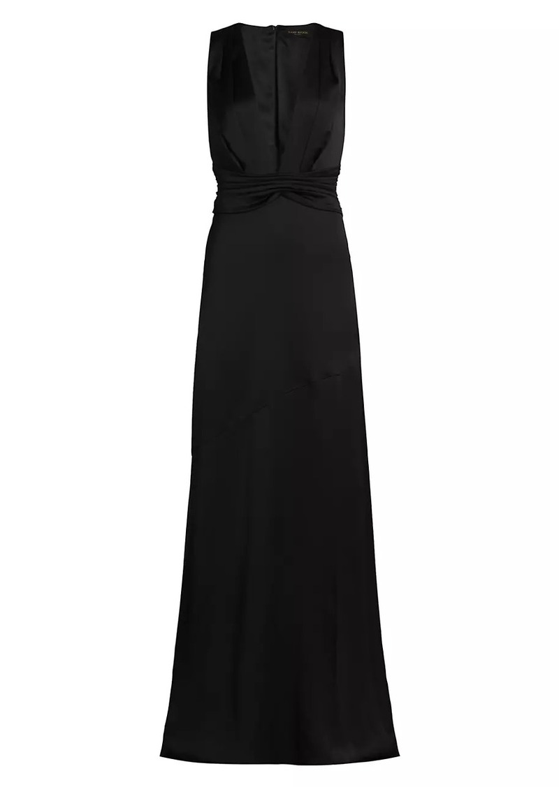 Ramy Brook Ameera Satin Plunge Gown