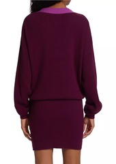 Ramy Brook Andrea V-Neck Mini Sweater Dress