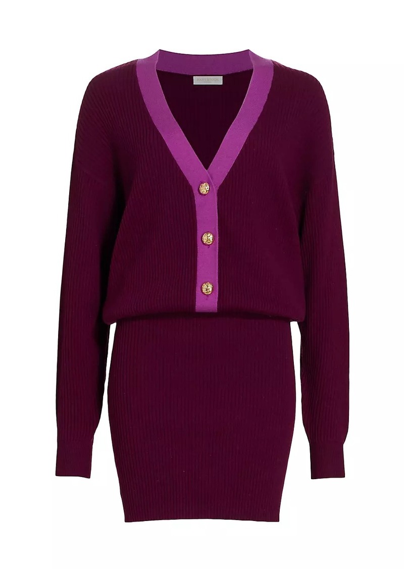 Ramy Brook Andrea V-Neck Mini Sweater Dress