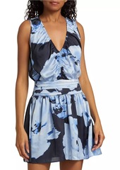 Ramy Brook Ashlynn Floral V-Neck Minidress