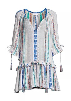 Ramy Brook Aspyn Striped Tassel Minidress