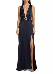 Ramy Brook August Satin Sleeveless Gown