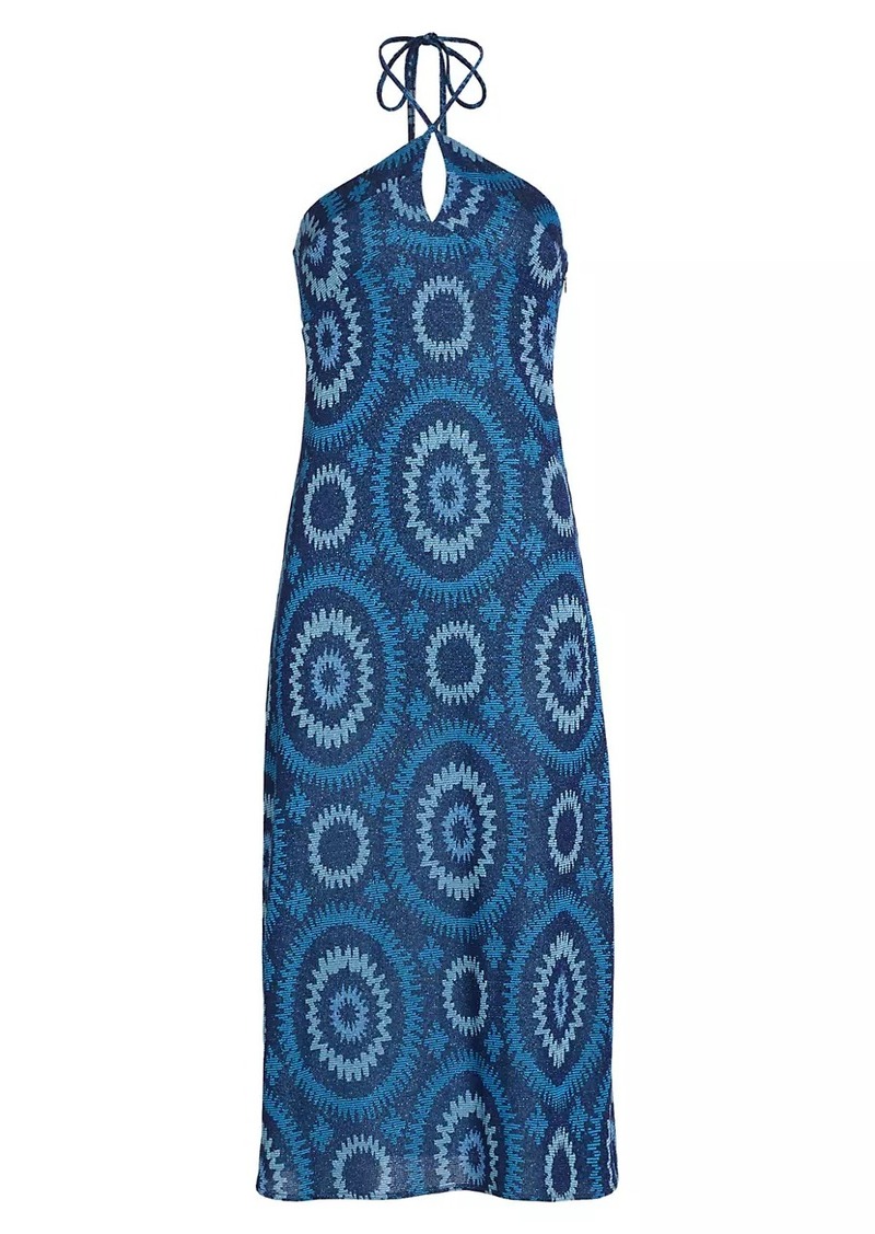 Ramy Brook Aya Shimmer Knit Halter Dress