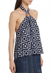 Ramy Brook Bessie Crochet O-Ring Halter Top