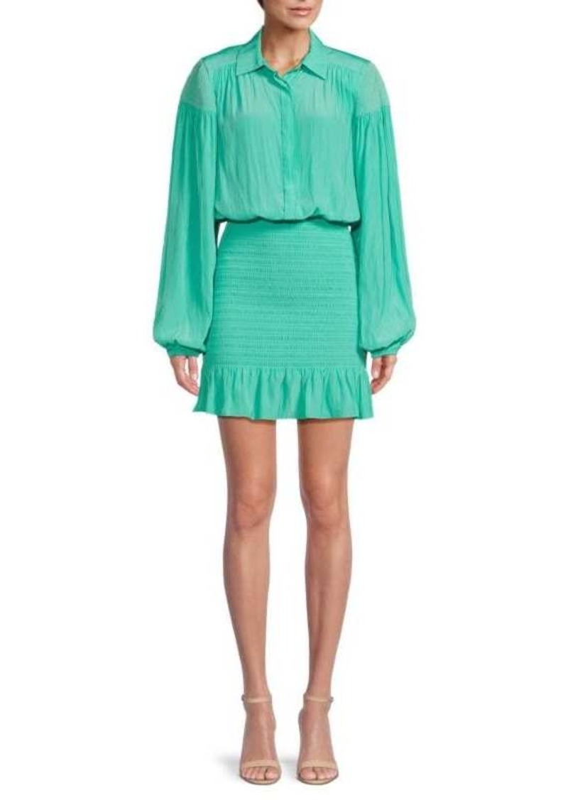 Ramy Brook Binx Twofer Mini Blouson Dress