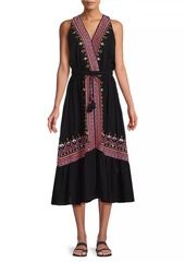 Ramy Brook Blaine Embroidered Maxi Dress