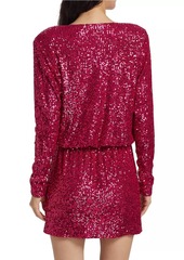 Ramy Brook Blair Sequin Wrap-Effect Minidress