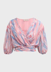 Ramy Brook Blaire Printed Surplice Blouse 