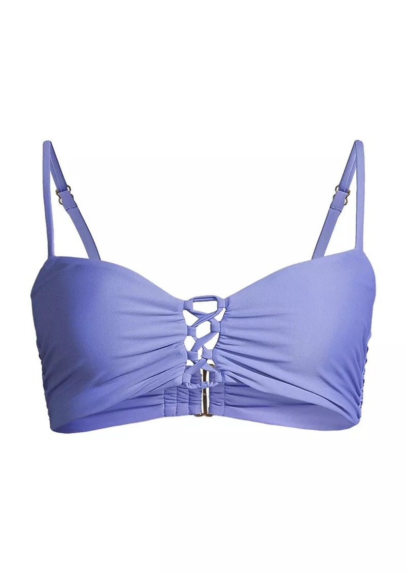 Ramy Brook Bora Lace-Up Bikini Top