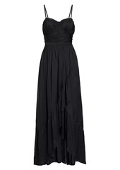 Ramy Brook Braelyn Shirred Wrap Maxi Dress