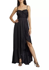 Ramy Brook Braelyn Shirred Wrap Maxi Dress