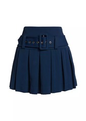 Ramy Brook Caroline Belted Pleated Miniskirt