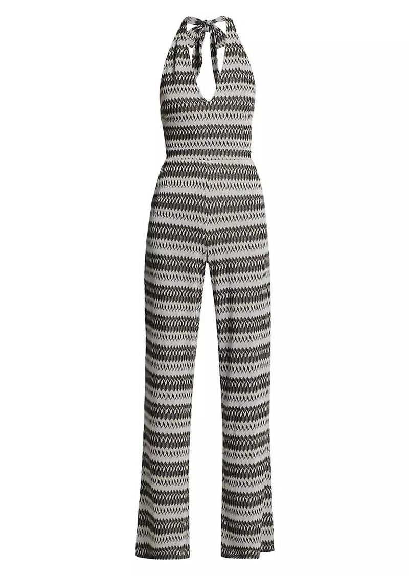 Ramy Brook Chandler Striped Sleeveless Jumpsuit