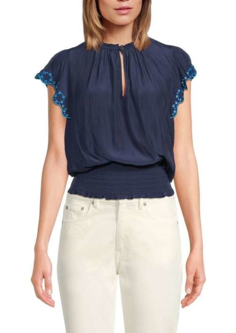 Ramy Brook Chandra Eyelet Blouse