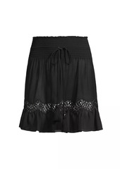 Ramy Brook Chiffon Grommet Miniskirt